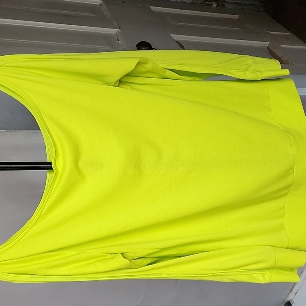 Zumba Neon Yellow Graphic Sweatshirt Size Large - Picture 7 of 7